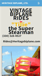 Mobile Screenshot of heritagebiplane.com